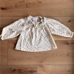 Zara Floral Cream Toddler Top